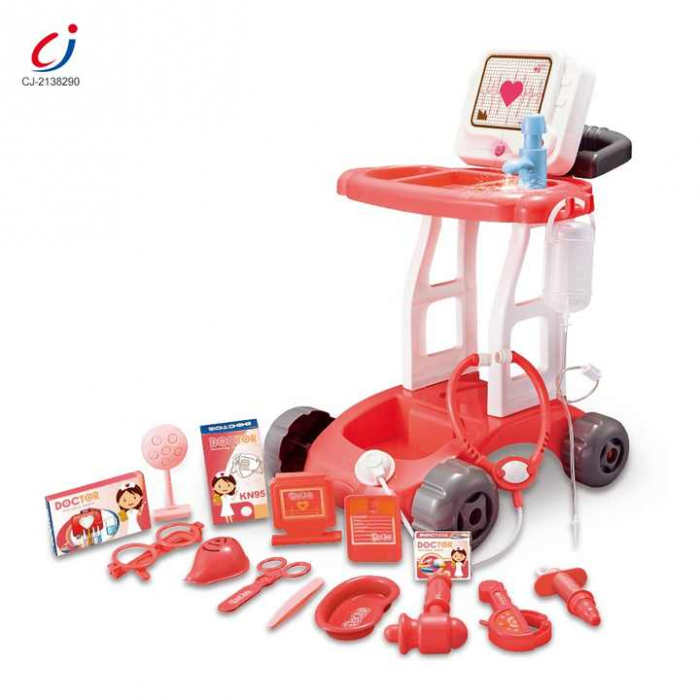 Set Troler de Joaca Doctor pentru Copii - Monitor ECG cu Sunet, Chiuveta Functionala si Accesorii [3]