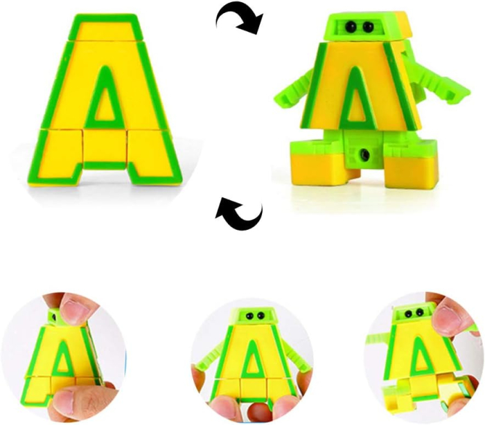 Joc STEM Educational – Set 26 Roboti Alfabet Transformabili in Litere [5]