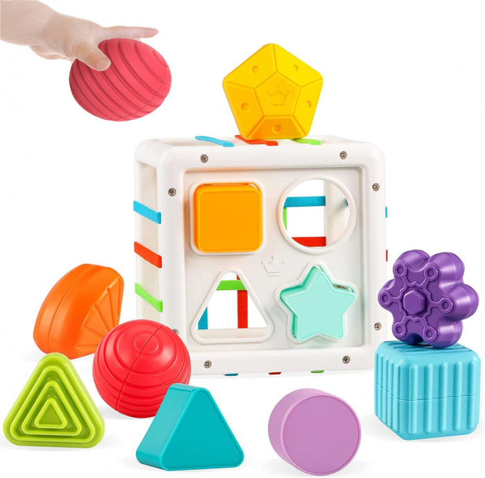 Cub Sortator Forme Geometrice Senzorial Bebelusi Hunger [3]
