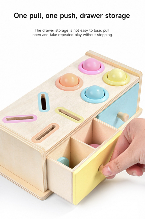 Cutie Multifunctionala Montessori din Lemn pentru Sortarea Culorilor si Formelor [8]