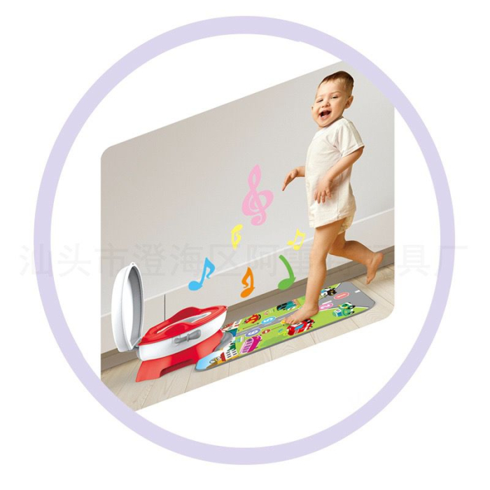 Olita Interactiva 3 in 1 cu Covoras Muzical Ferma, Galbena [2]