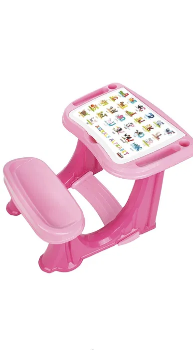 Banca Scolara Pilsan Handy Study Desk Roz, cu Tablita si Spatiu Depozitare [1]