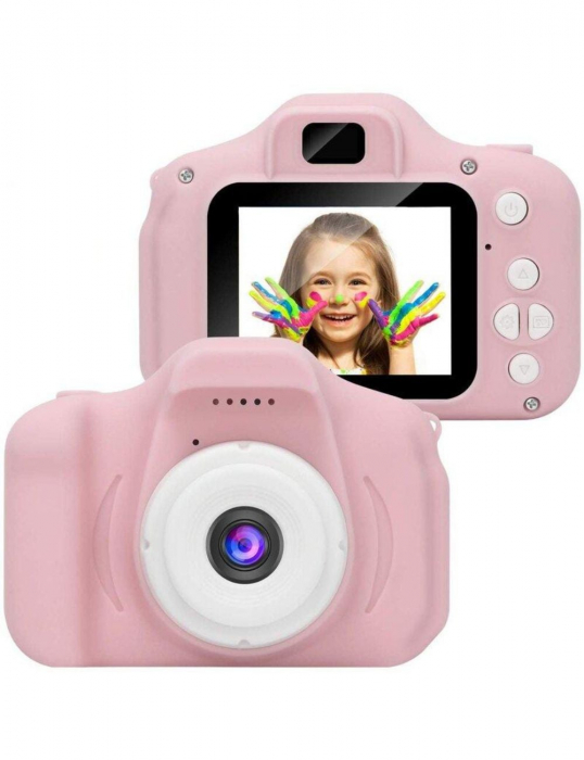 Camera Foto pentru Copii Roz – Moduri Foto, Video FULL HD [4]