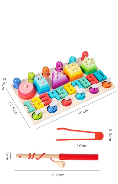Joc Logaritmic Montessori din Lemn 4 in 1 [5]