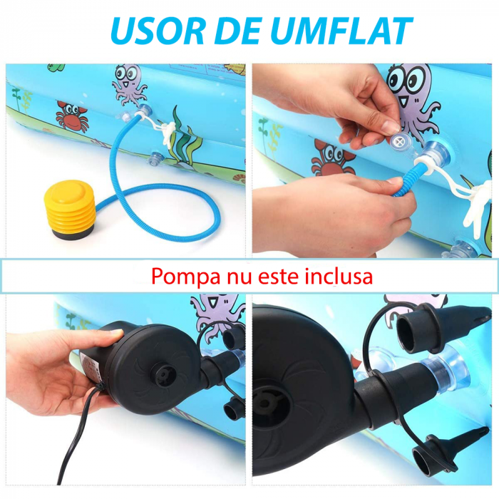 Piscina gonflabila pentru copii dreptunghiulara 130 cm [5]