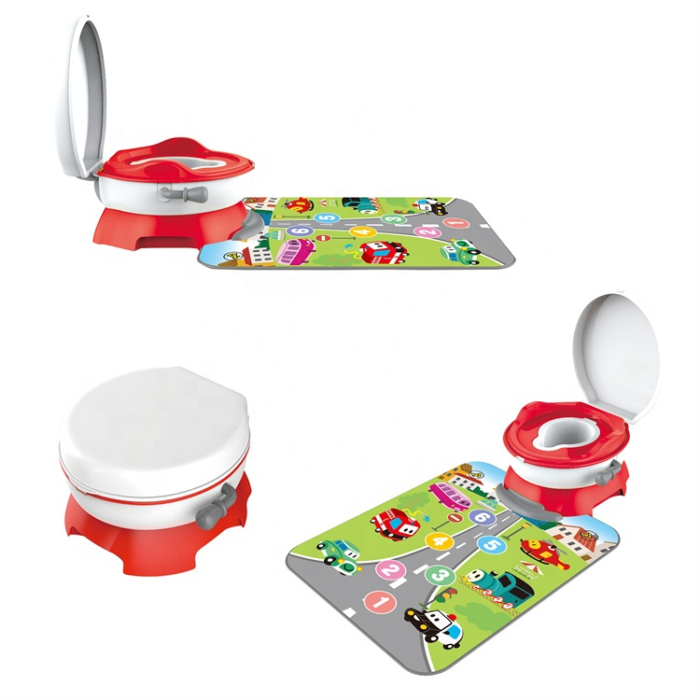 Olita Interactiva 3 in 1 cu Covoras Muzical Vehicule, Rosie [3]