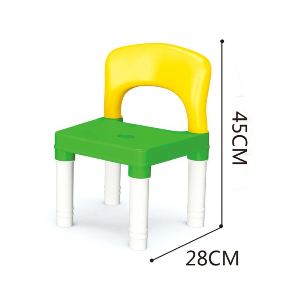 Set Masa cu 2 Scaune tip Lego Duplo 2 in 1 Masuta ineractiva cu 2 scaune [4]