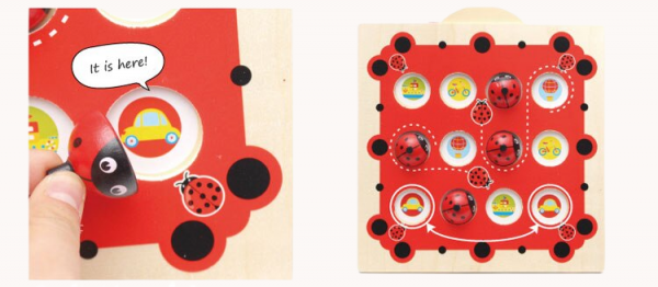 Joc de Memorie din Lemn Ladybug Joc de Memorie Buburuza [2]