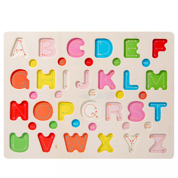 Joc lemn puzzle 3D alfabet sau numere 3 in 1 [4]