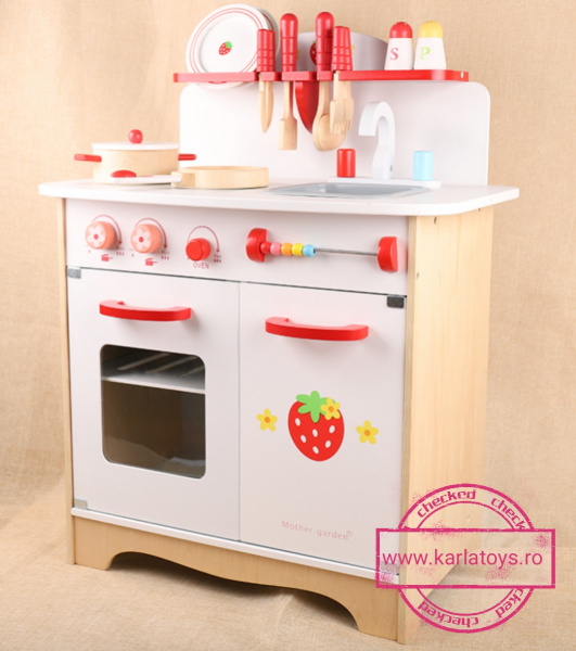 Set Bucatarie si Frigider de lemn Capsunica [4]