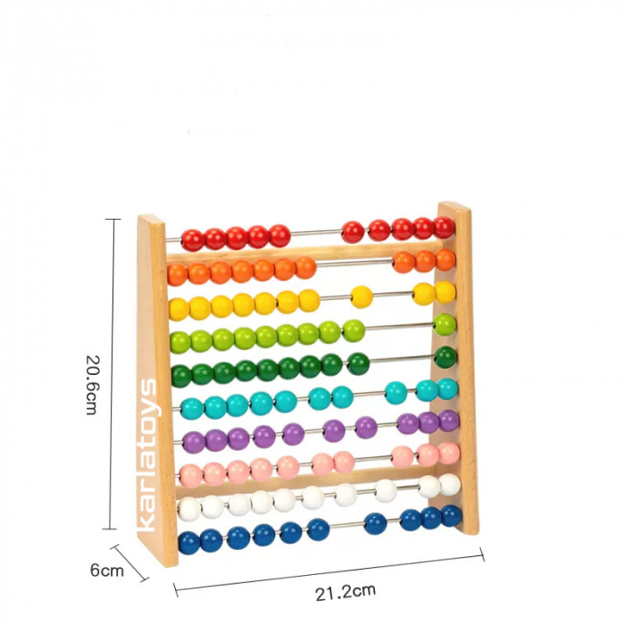 Abac Orizontal din Lemn Numaratare cu Bile Colorate [2]