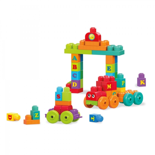 Set de contruit  100 de piese cuburi mari cu litere Mega Bloks Building [2]