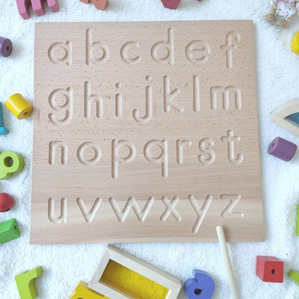 Joc lemn montessori litere si cifre Tabla de urmariere [3]