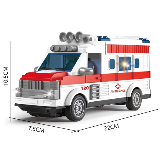 Ambulanta de jucarie cu telecomanda, lumini si sunete [3]