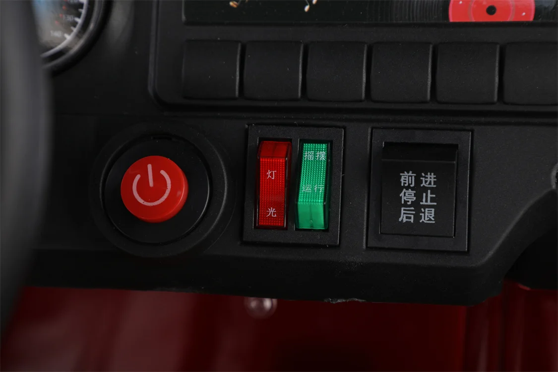 Masina electrica de copii, jeep,  baterie, 12 V, Rosu [4]