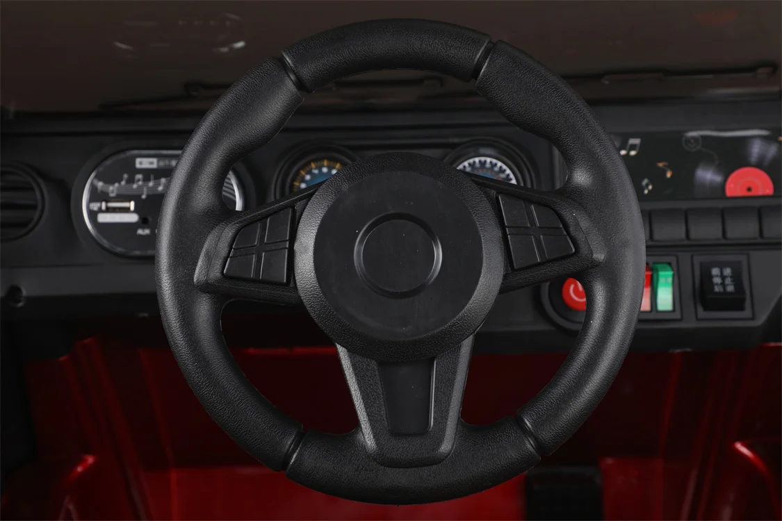 Masina electrica de copii, jeep,  baterie, 12 V, Rosu [6]