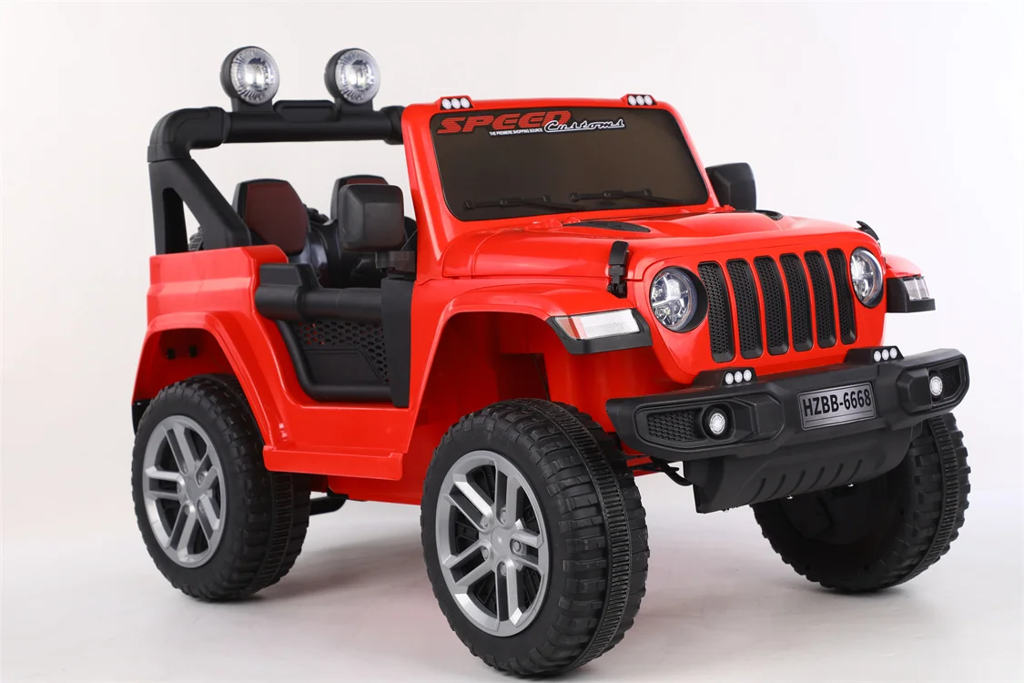Masina electrica de copii, jeep,  baterie, 12 V, Rosu [2]