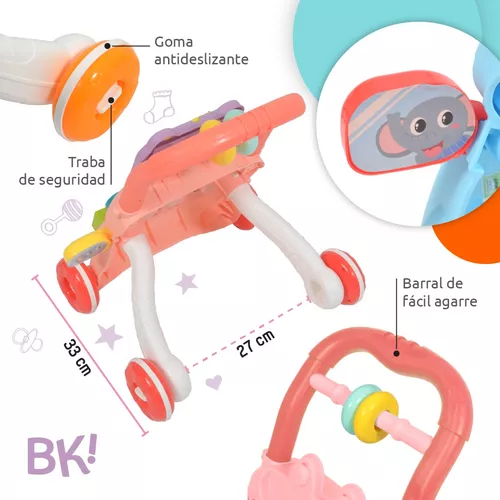 Antepremergator Roz Bebe cu Tabla de Scris si Jucarii Detasabile [2]