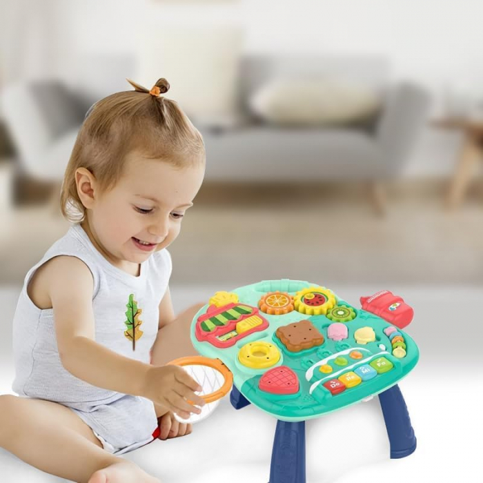 Antepremregator 5in1 Albastru Balansoar Masuta Activitati Masinuta de impins cu maner Trotineta [4]