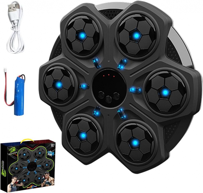 Aparat de Box Muzical Bluetooth cu 3 Viteze – LED & Muzica pentru Antrenament Acasa [3]