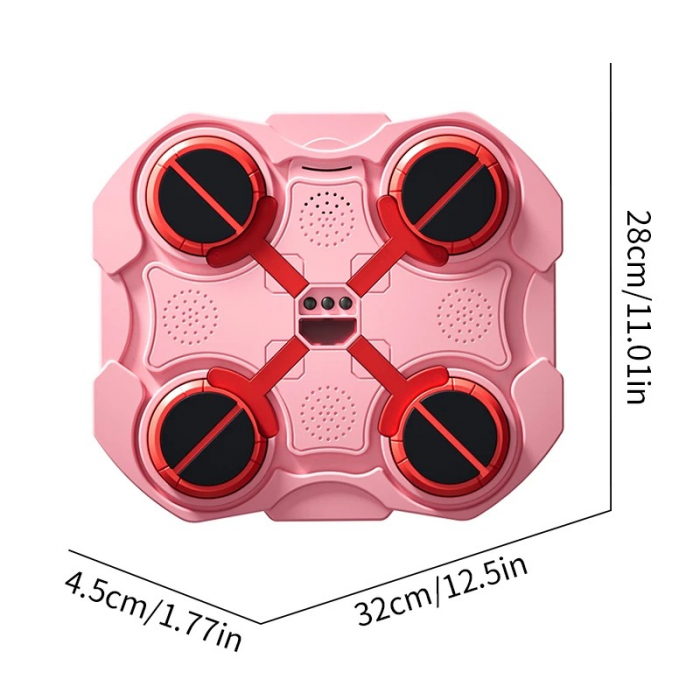 Aparat de Box Muzical cu LED Tactil Roz – Fitness Interactiv pentru Acasa, Birou sau Sala [2]