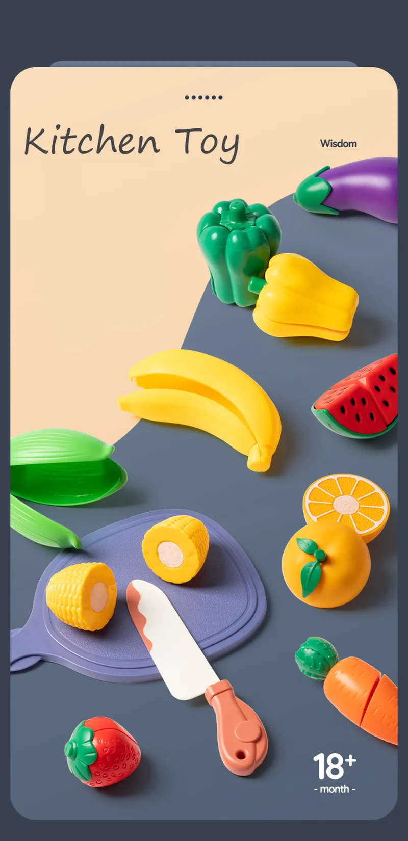 Set de joaca recunoastere fructe si legume [3]