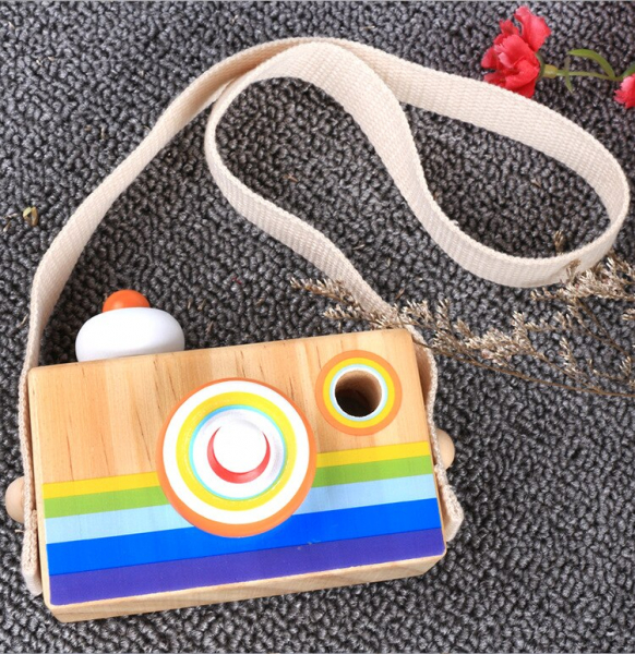 Aparat foto din lemn copii - Camera foto din lemn de jucarie [3]