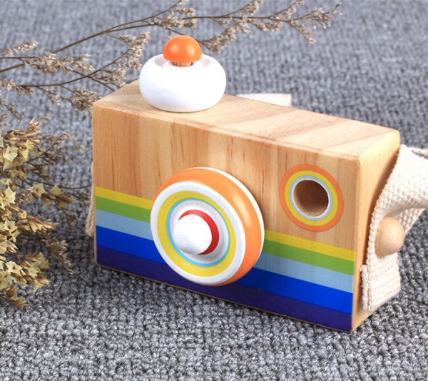 Aparat foto din lemn copii - Camera foto din lemn de jucarie [2]
