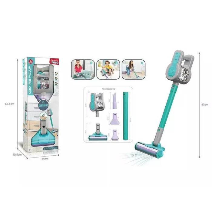 Aspirator Vertical de Jucarie pentru Copii – 57 cm Sunet Realist, Lumini si 3 Duze [4]