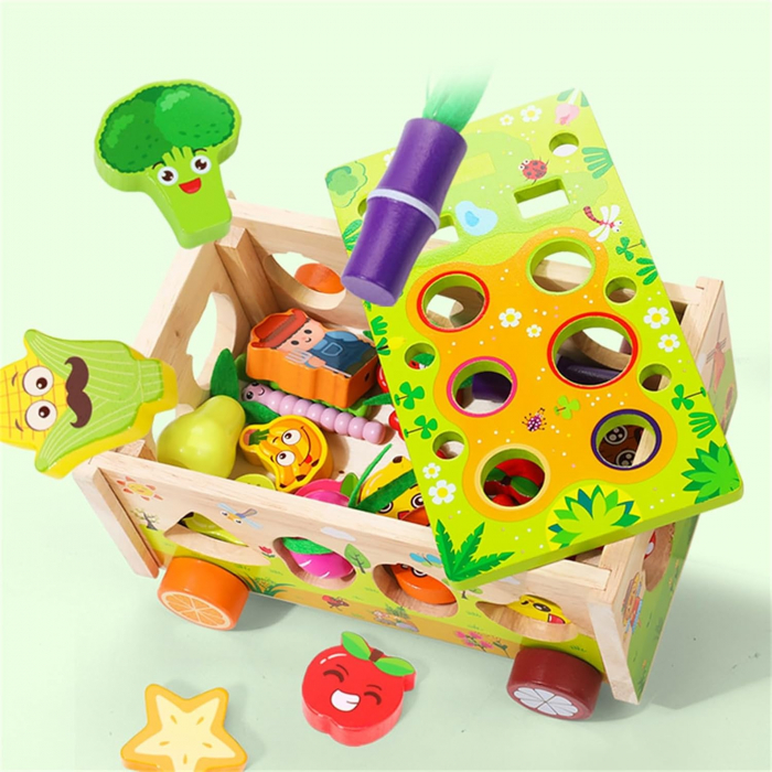 Jucarie Montessori 3 in 1 – Sortator, Pescuit & Forme Colorate [2]