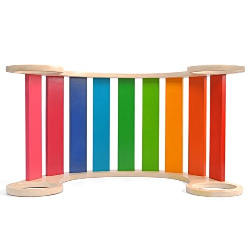 Rainbow Rocker Balansoar din lemn Montessori Curcubeu [3]