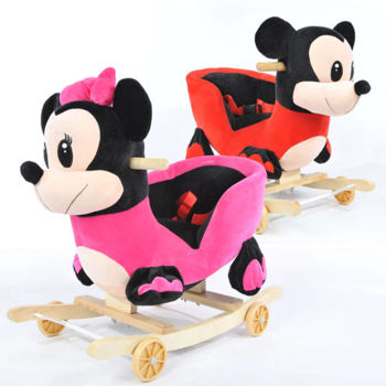 Balansoar muzical din plus Minnie Mouse Roz 2 in 1 [3]