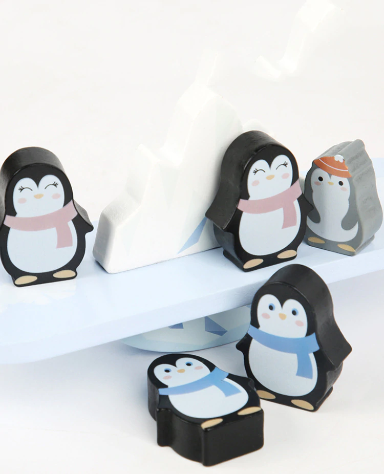 Joc din lemn echilibru Balanta Pinguin [4]