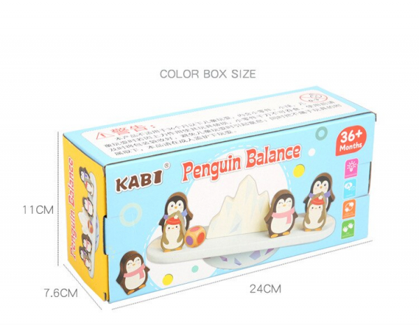 Joc din lemn echilibru Balanta Pinguin [8]