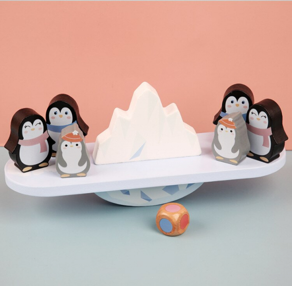 Joc din lemn echilibru Balanta Pinguin [9]