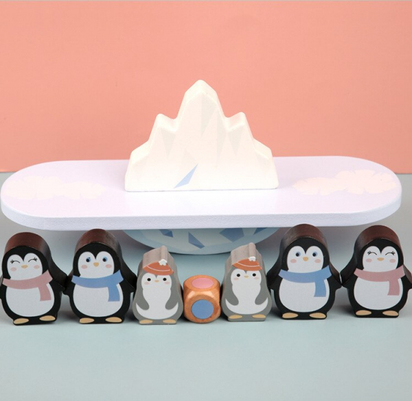 Joc din lemn echilibru Balanta Pinguin [10]