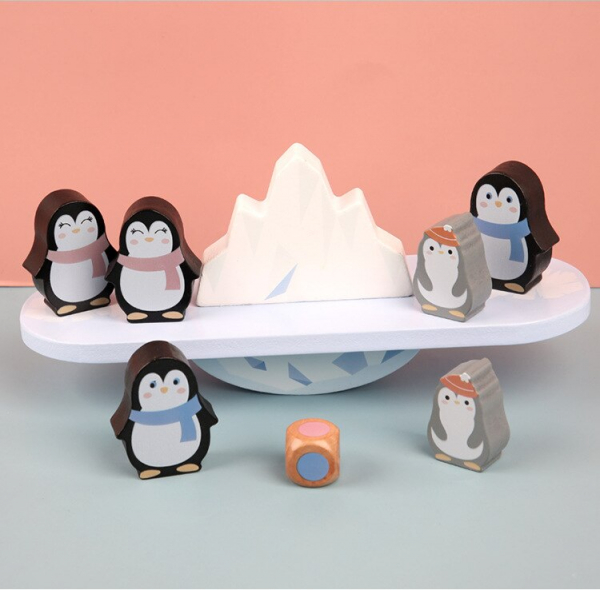 Joc din lemn echilibru Balanta Pinguin [7]