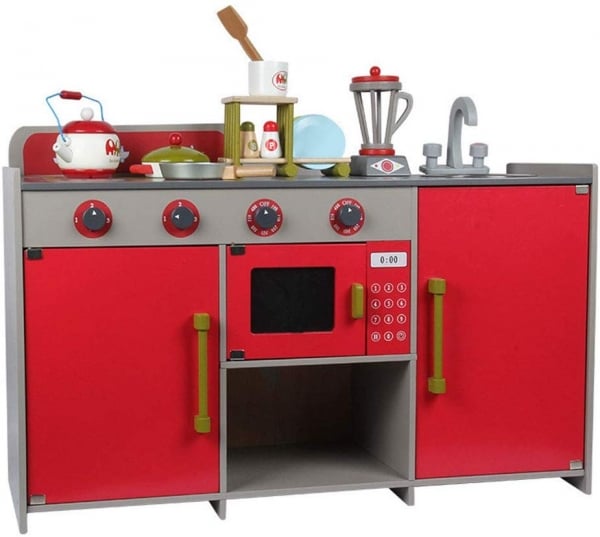 Bucatarie de Lemn copii Dubla European Kitchen cu Accesorii [6]