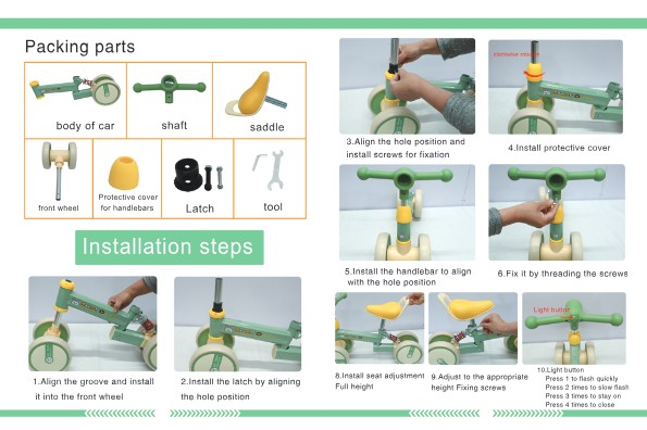 Bicicleta de echilibru Albastru pentru copii Ride-On cu roti EVA – ABS rezistent si cadru cu amortizare [3]