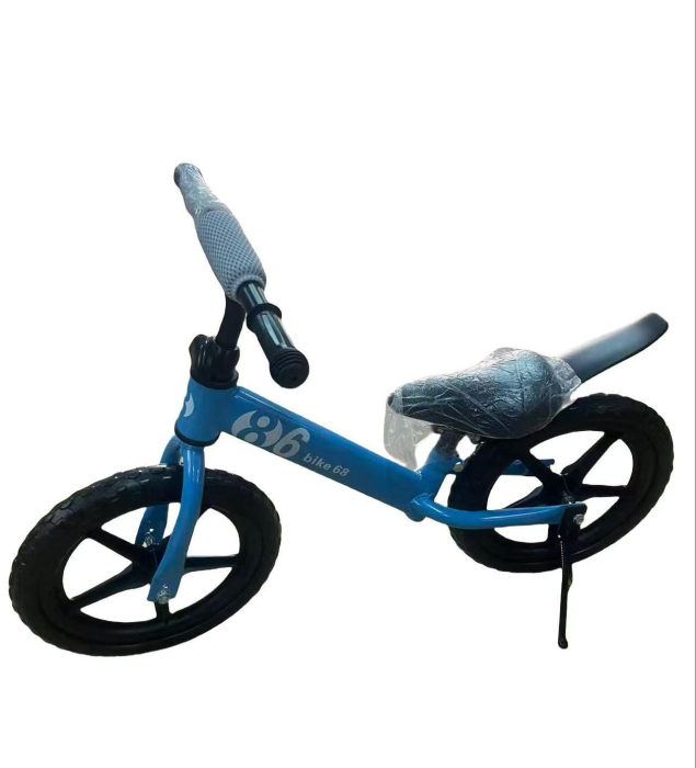 Bicicleta de Echilibru, Fara Pedale, Roti Cauciuc 14 Inch, Sa si Ghidon Reglabile Albastru [4]