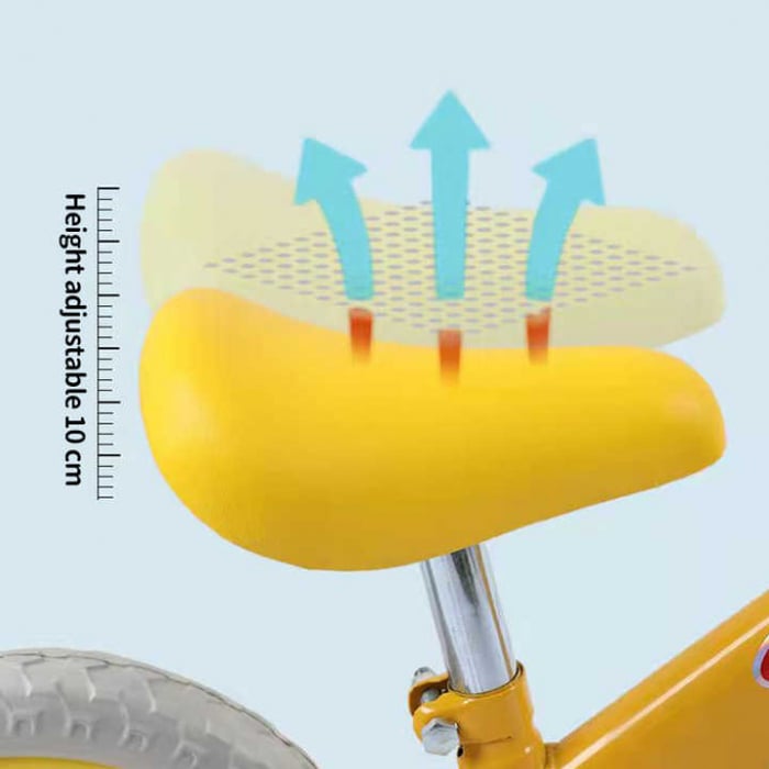 Bicicleta de Echilibru Fara Pedale Galben – 12 Inch Ghidon Sa Reglabila Roti Eva [5]