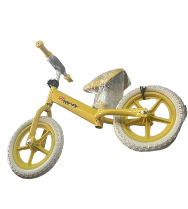 Bicicleta de Echilibru Fara Pedale Galben – 12 Inch Ghidon Sa Reglabila Roti Eva [2]