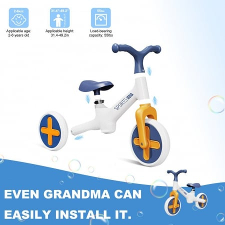 Bicicleta Ergonomica de Echilibru Balance Start – Bicicleta Fara Pedale Alba [3]