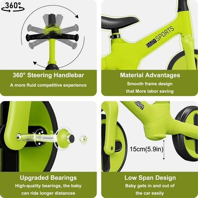 Bicicleta Ergonomica de Echilibru Balance StartBicicleta Ergonomica de Echilibru Balance Start – Bicicleta Fara Pedale Verde – Bicicleta Fara Pedale Roz [3]