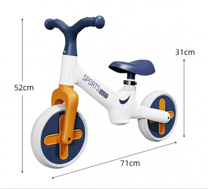 Bicicleta Ergonomica de Echilibru Balance Start – Bicicleta Fara Pedale Alba [2]