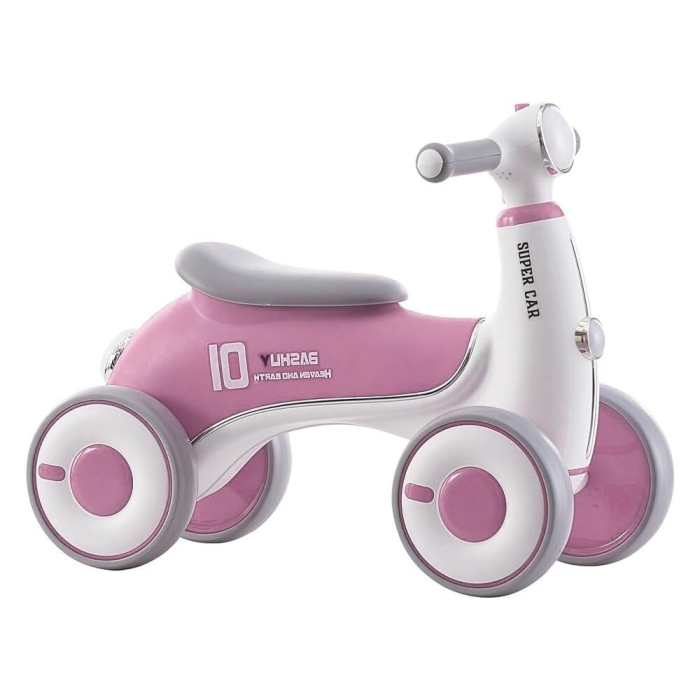 Bicicleta Roz de Echilibru Copii 4 Roti cu Lumini si Muzica, Ride-On [2]