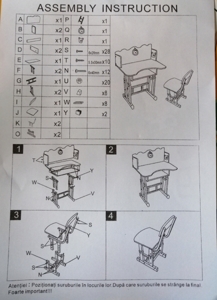 Birou Copii cu scaun - Set Birou si scaun copii [3]