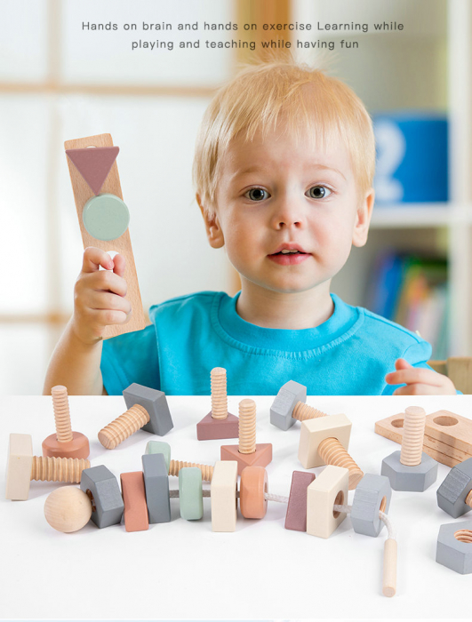 Jucarie tip bloc de insurubare Montessori [2]