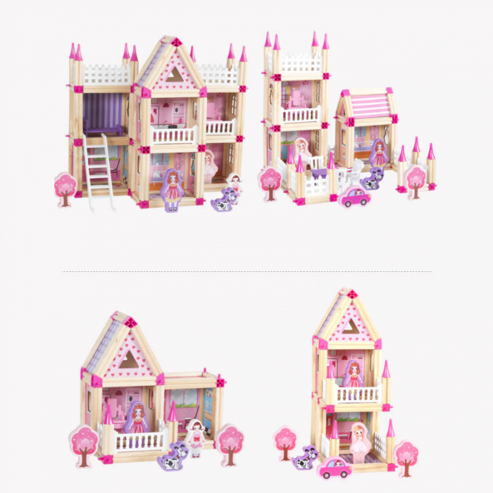 Blocuri de Construit din Lemn - Joc din Lemn Ansamblare 3D [3]