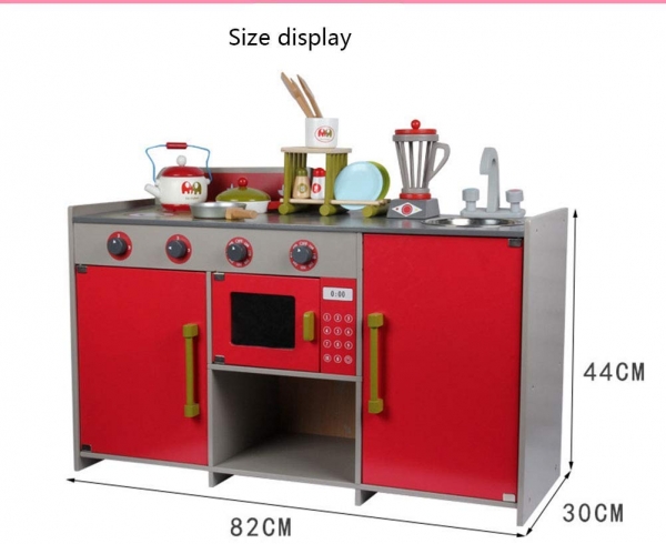 Bucatarie de Lemn copii Dubla European Kitchen cu Accesorii [4]